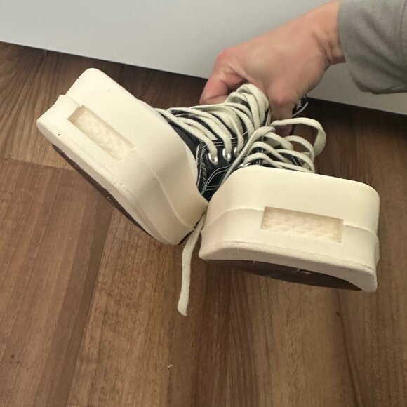 Rick Owens Drkshdw Black Converse Edition Turbodrk Chuck 70 - Picture 3 of 8